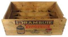 VINTAGE WOOD CRATE & INKWELLS