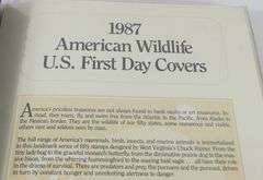 1987 WILDLIFE FIRST DAY COVERS