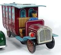 TIN TROLLEY CAR & JAGUAR MODEL