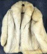 WHITE FOX FUR COAT