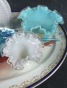 ART GLASS, CARVING SET, ETC.