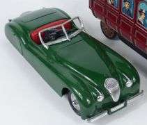 TIN TROLLEY CAR & JAGUAR MODEL