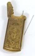 RARE ANTIQUE SEWING NEEDLE CASE