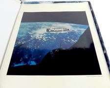 VINTAGE OMEGA "MOON CRATER" BOX WITH APOLLO PRINTS