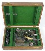 OAK CANTEEN WITH CONTENTS