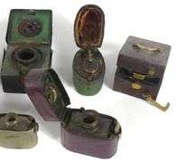 ASSORTED ANTIQUE INKWELLS
