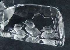 THREE MATS JONASSON PAPERWEIGHTS