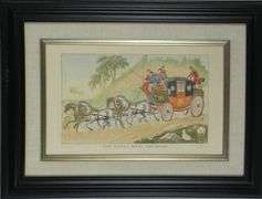 PAIR ANTIQUE COACHING PRINTS