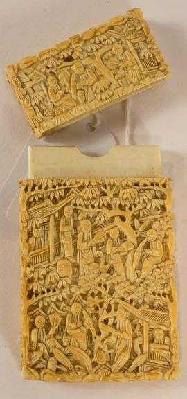 ANTIQUE IVORY CARD CASE