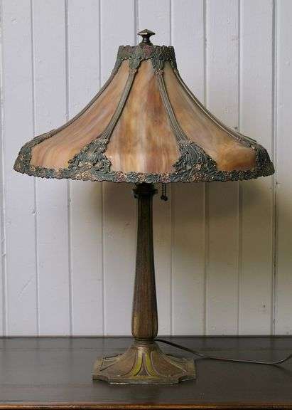 SLAG GLASS TABLE LAMP