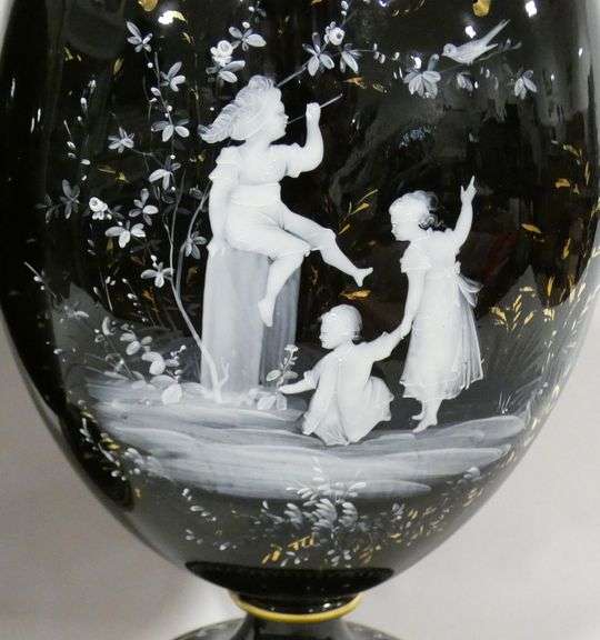 PAIR OF RARE MARY GREGORY VASES