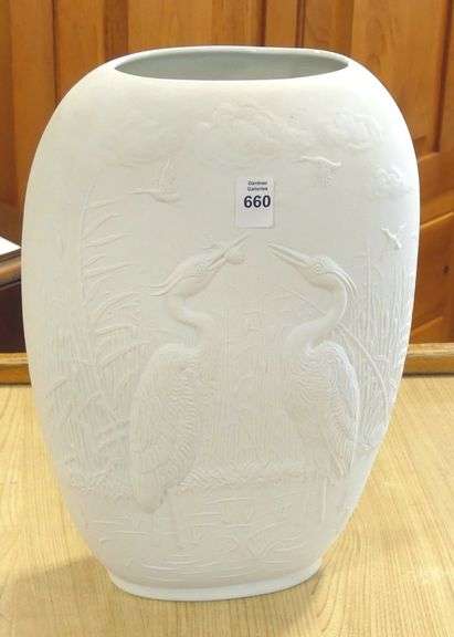 ROYAL PORCELAIN "CRANES" VASE