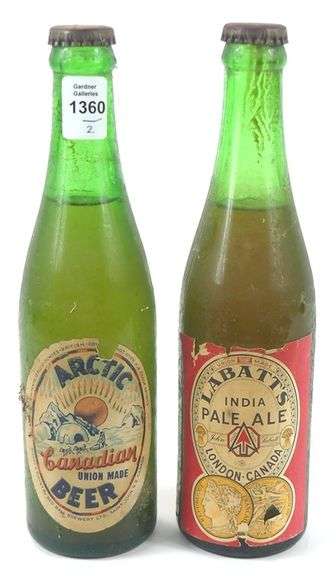 2 VINTAGE CANADIAN BEER BOTTLES