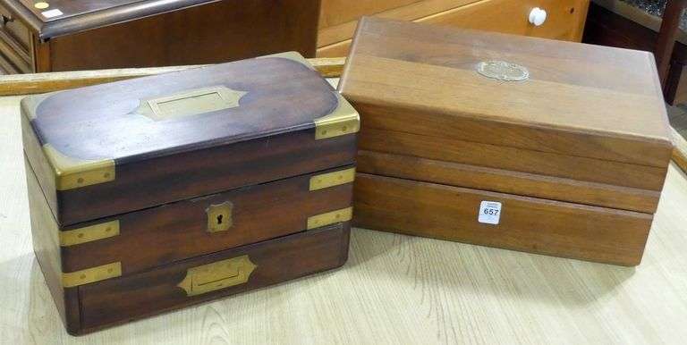 TWO WOODEN BOXES