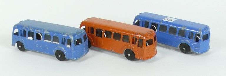 3 LONDON TOY BUSES