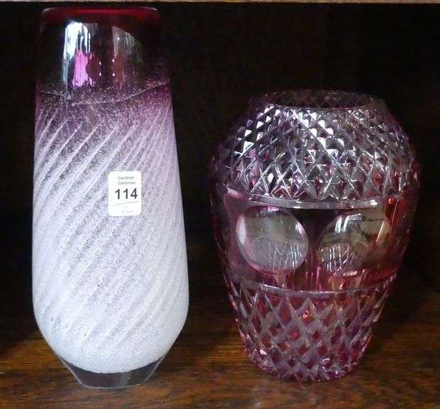 ITALIAN ART GLASS AND BOHEMIAN CRYSTAL VASES