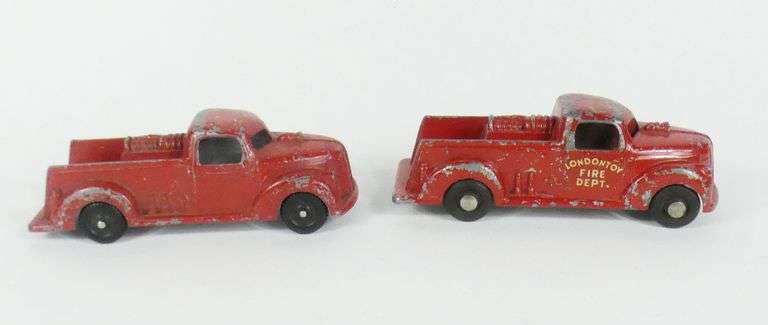 4 LONDON TOY FIRE TRUCKS