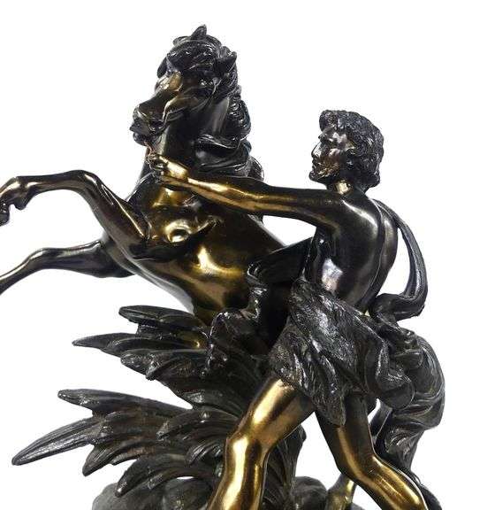 IMPRESSIVE SPELTER SCULPTURE