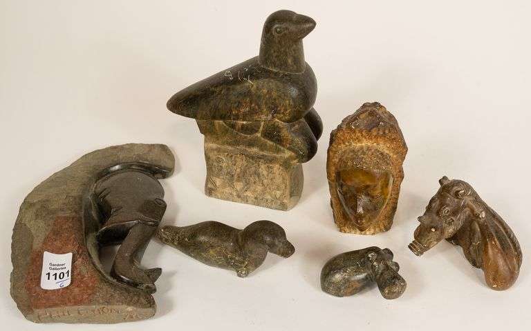 6 STONE CARVINGS
