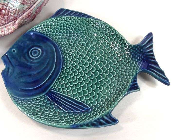 TWO FISH SERVING DISHES