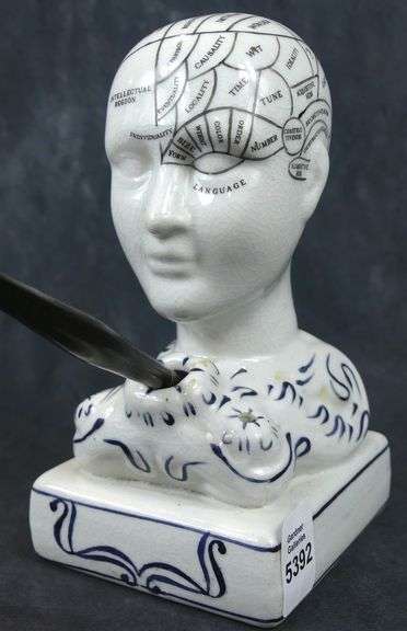 PHRENOLOGY HEAD WITH INKWELL