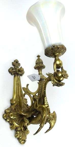 GILT BRONZE WALL SCONCE