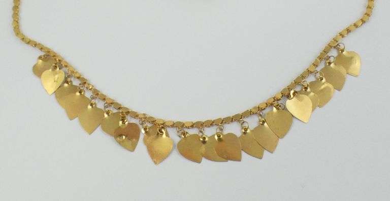 "HEART" MOTIF GOLD NECKLACE