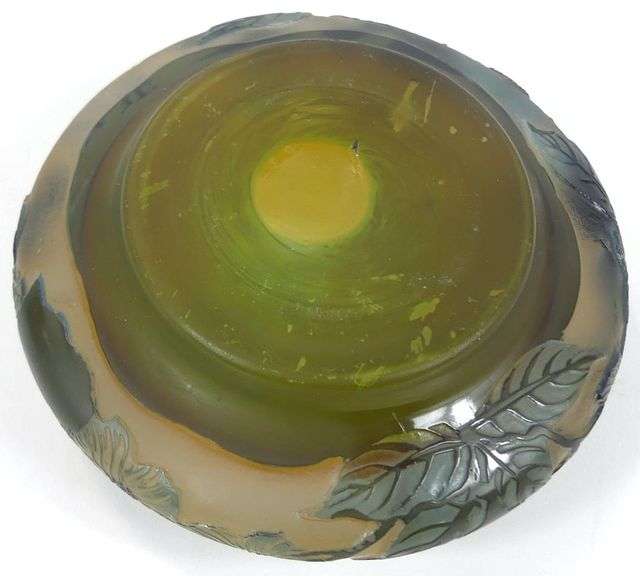 GALLE GLASS ASHTRAY
