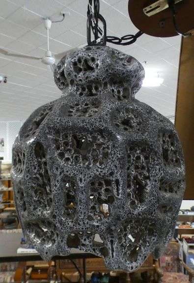 MCM ART POTTERY LIGHT FIXTURE