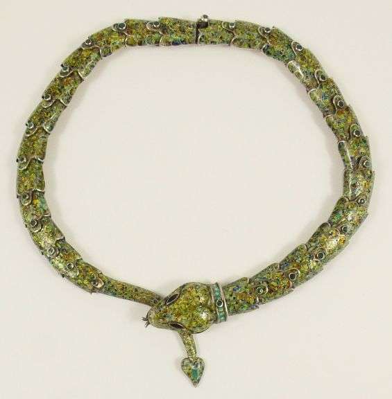 EXCEPTIONAL SILVER & ENAMEL NECKLACE