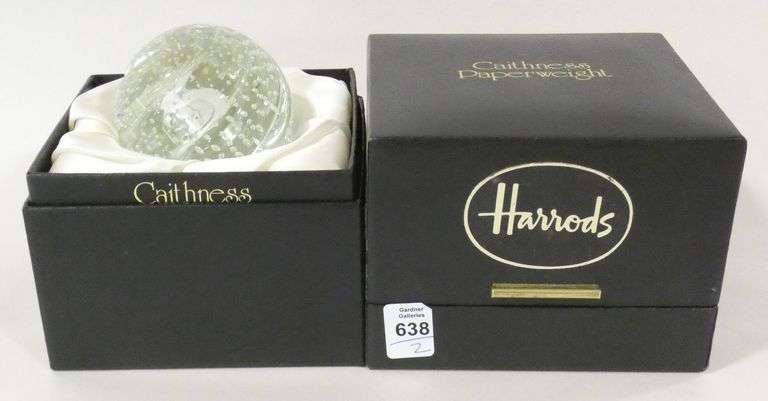TWO CAITHNESS PAPERWEIGHTS
