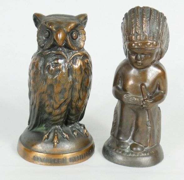 4 CAST METAL COIN BANKS