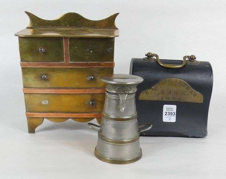 3 UNIQUE METAL COIN BANKS
