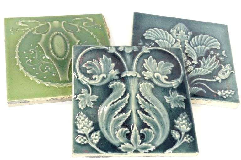 THREE ANTIQUE TILES