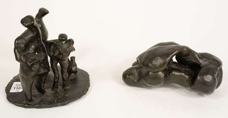 2 IAN TROWELL BRONZE SCULPTURES