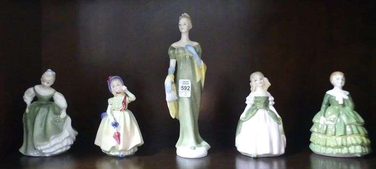 FIVE ROYAL DOULTON FIGURINES