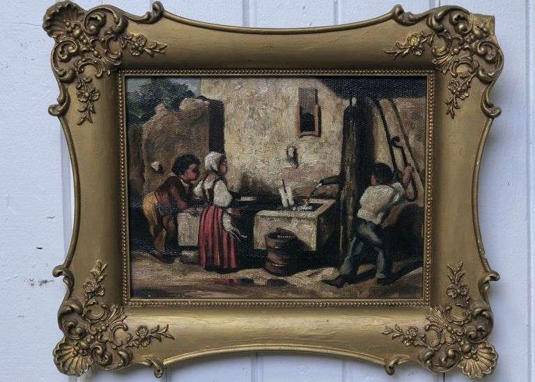 ANTIQUE OIL ON CANVAS