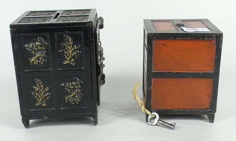 2 ANTIQUE SAFE BANKS