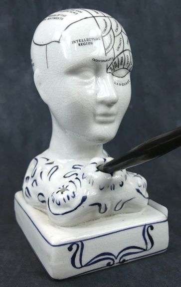 PHRENOLOGY HEAD WITH INKWELL