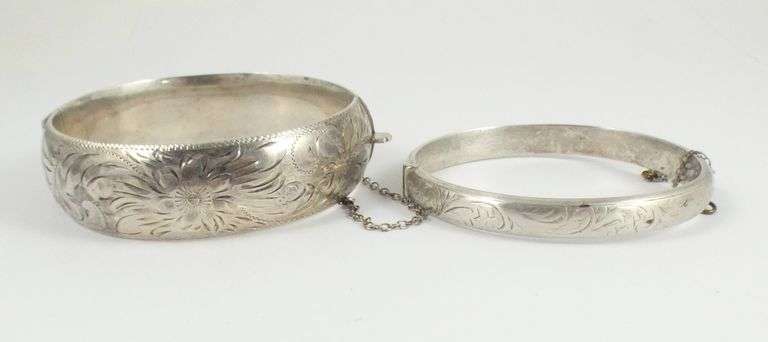 5 STERLING SILVER BRACELETS