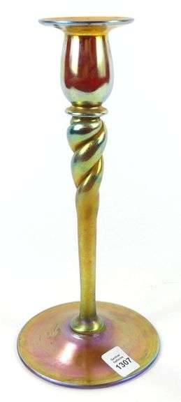 ART GLASS CANDLESTICK