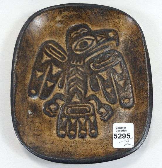 TWO HAIDA CLAY DISHES