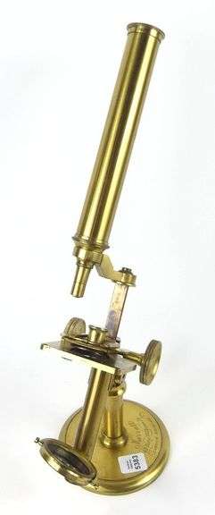19TH CENTURY W. MARRATT BRASS MICROSCOPE