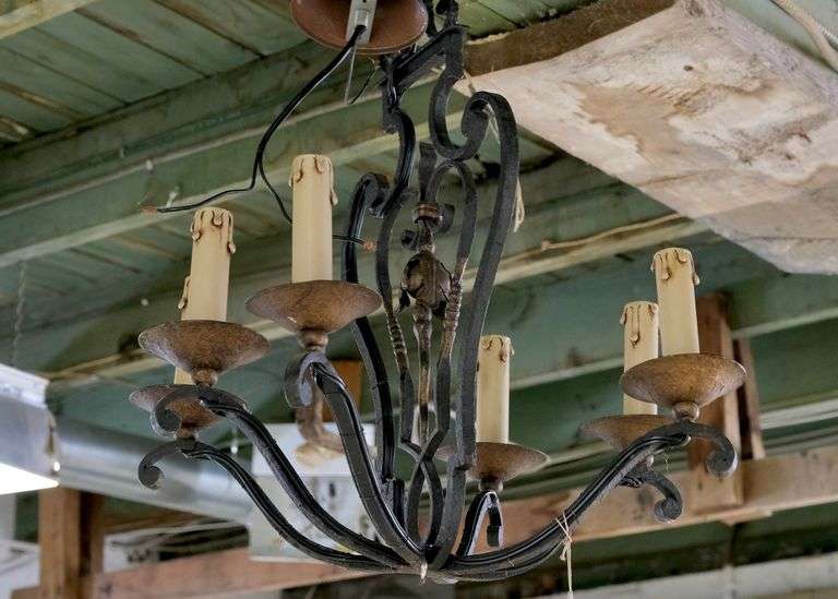 WROUGHT IRON CHANDELIER