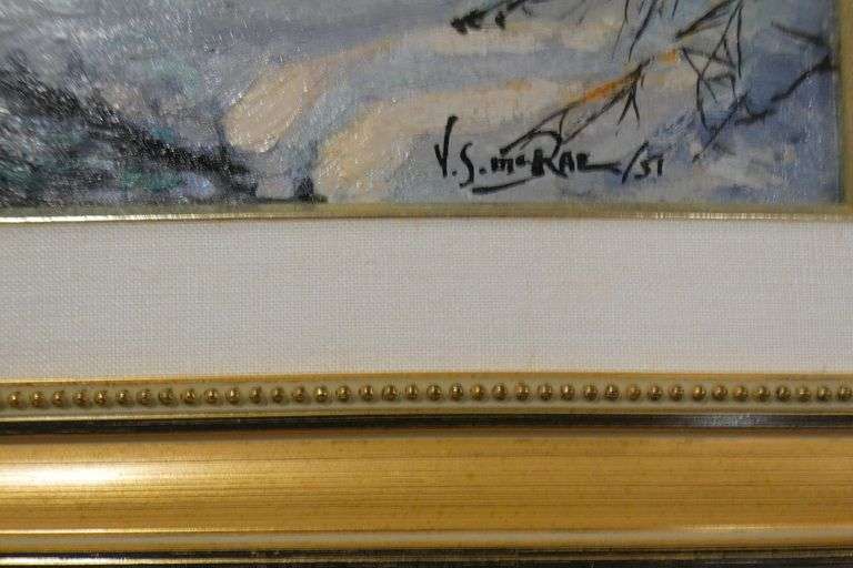 FRAMED "WINTER LANDSCAPE" OIL PAINTING