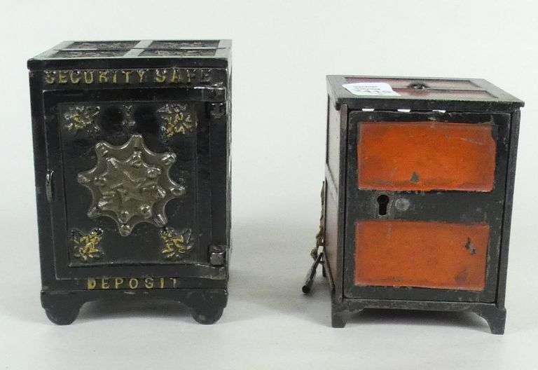 2 ANTIQUE SAFE BANKS