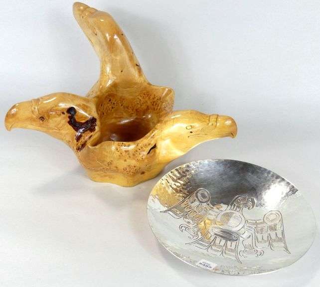 INDIGENOUS BOWL & SILVERPLATED DISH