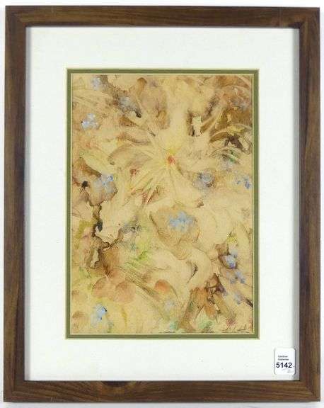 TWO ARTHUR LIDSTONE FLORAL STUDIES