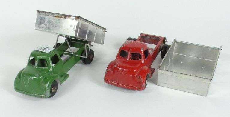 2 LONDON TOY DUMP TRUCKS