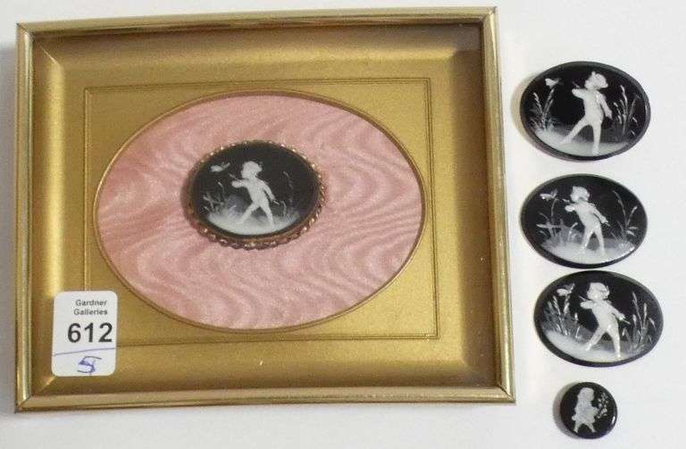 MARY GREGORY CAMEOS AND BUTTON
